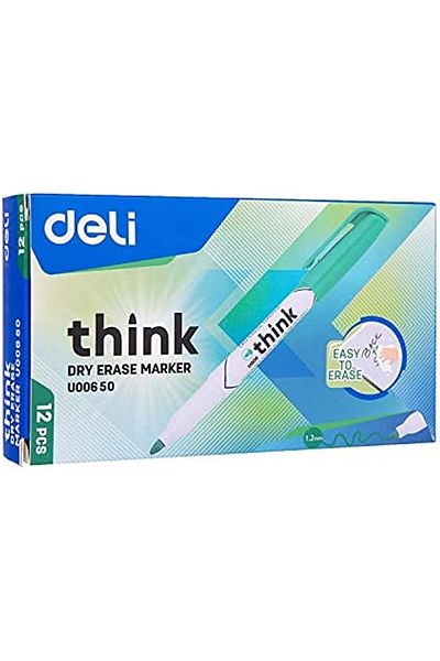 Deli Dry Erase Marker Bullet Pen Type, Green (1X12)