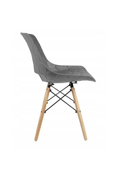 jumi Scaun stil scandinav, PP, lemn, max 100 kg, gri, 45x55x78 cm, Lars