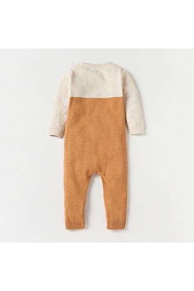 Juniors Fox Applique Romper with Long Sleeves