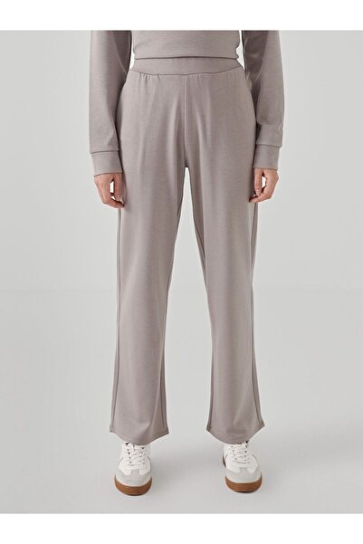 LC Waikiki Καφέ γυναικείο φούτερ με ελαστική μέση