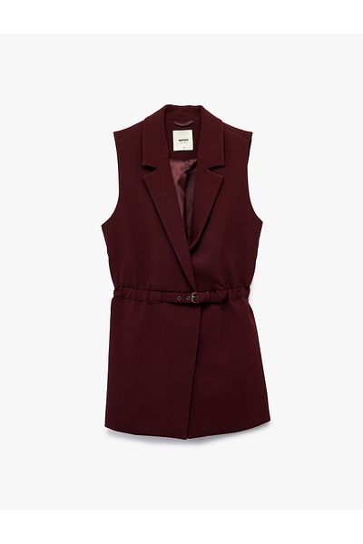Koton Vestă lungă, fără mâneci, cu centură, cu căptușeală