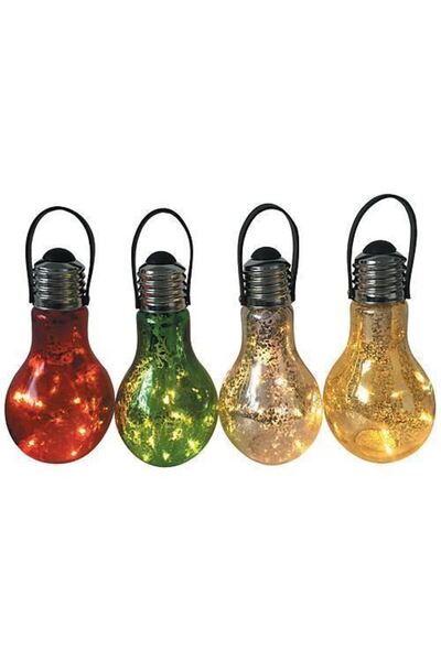 Strend Pro Lampa pentru gradina, tip bec, LED, set 24 buc, 1xAA, 9×18 cm...