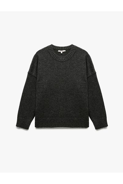 Koton Tricotaj cu mânecă lungă, cu decolteu, pulover oversize