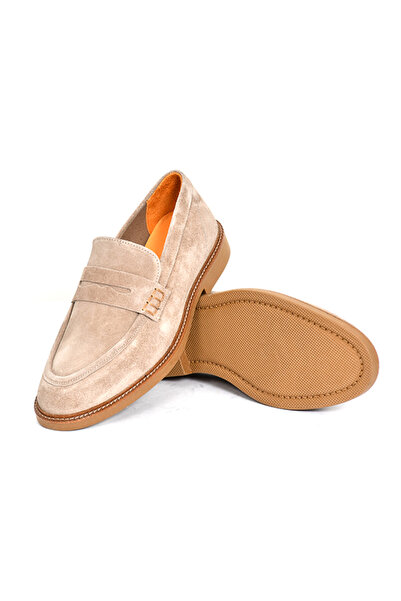 Tuna Hakiki Süet Deri Loafer Model Erkek Ayakkabı