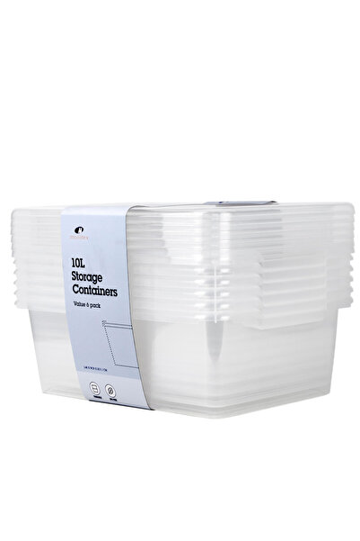 Mondex By Styli مجموعة صناديق تخزين من البولي بروبيلين من مونديكس، 6 قطع، سعة...