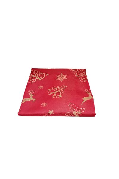 OEM Cotton Tablecloth with Christmas Glitter Motifs, 160x150 cm