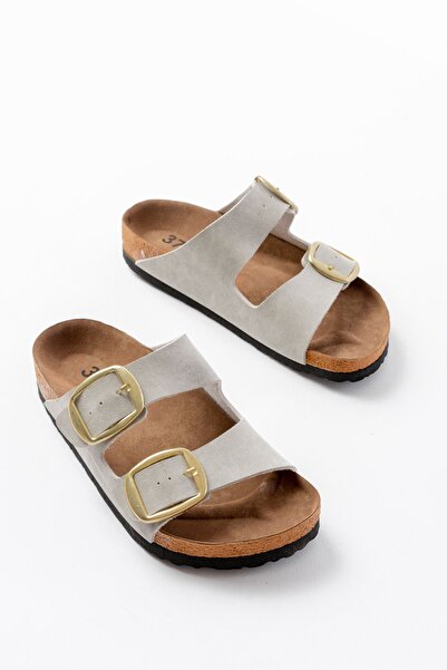 serkanseyyid P-101 Γκρι καθημερινές γυναικείες παντόφλες