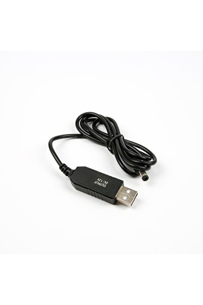 DESTE ELEKTRONİK 5V-12V USB To DC 5.5x2.5mm Kablo 12V 1A 5 VOLT 12 VOLT YÜKSELTİCİ SUPERBOX ADAPTÖR ÇEVİRİCİ