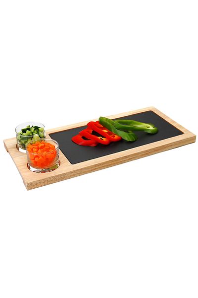 Cuisine Art By Styli Cuisine Art Slate Serving Set with Glass Bowls