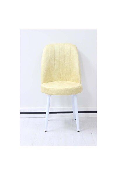 ARTA DOOR Set of 4 Cronos Cream Chairs White Legs - HoReCa, Kitchen, Living Room, Office, Bedroom, Classic