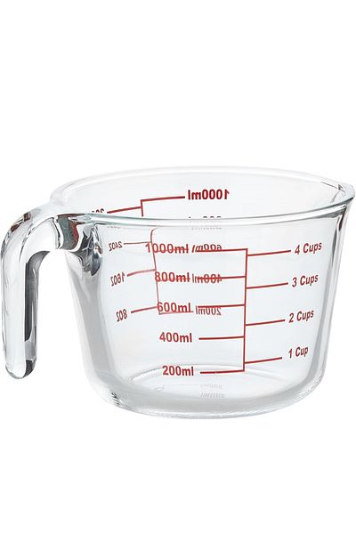 Cuisine Art By Styli Cuisine Art Glass Measuring Cup 1000ml Multi-Purpose Measuring Mug for Liquid, Transparent