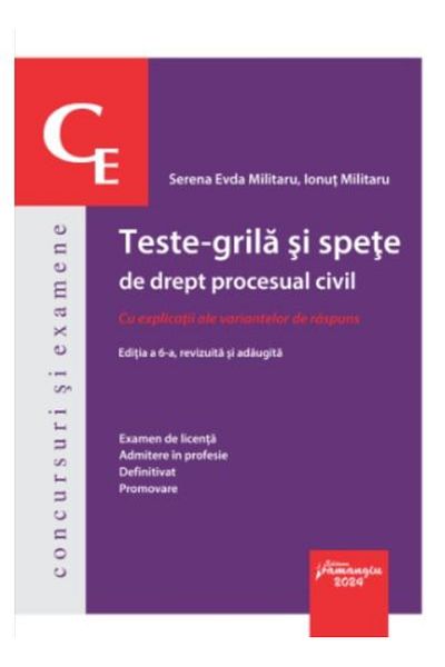 Editura Hamangiu Teste-grila si spete de drept procesual civil. Edi