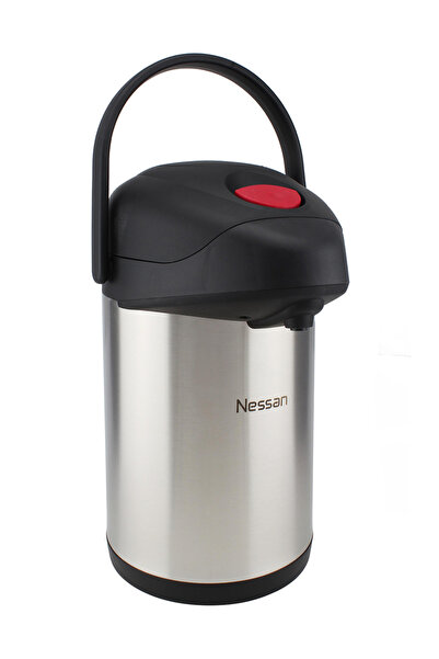 Nessan By Styli قارورة مضخة معزولة، سعة 3.5 لتر، فضية