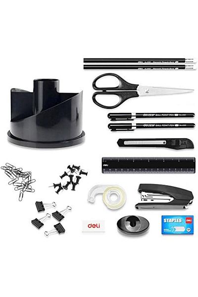 Deli E38251A Rotary Desk Organizer 7 Compartments