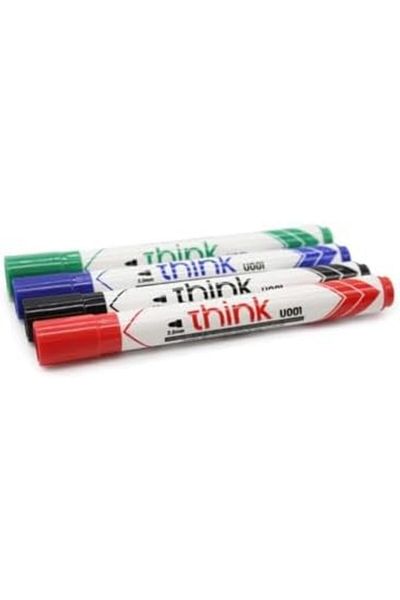 Deli Think Whiteboard Markers 4-Pieces, Assorted
