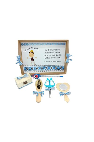 OEM Set tavă pentru ceremonia de tuns, 6 piese, personalizată cu motive tradiționale