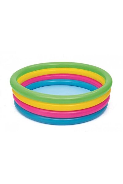 BESTWAY Piscina gonflabila pentru copii, rotunda, curcubeu, 157×46 cm, Rainbow