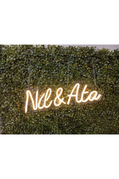 Marco Fresco Kişiye Özel Neon LED Yazı 8 Harfli – İsim Yazılı Dekoratif Duvar...