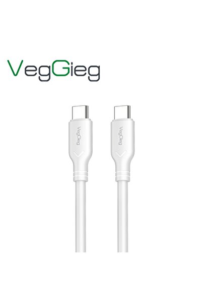 Veggieg 60W Type-C to Type-C Hızlı Şarj ve Data Kablosu 1.2 Metre