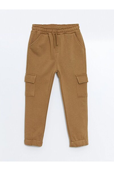 LC Waikiki Brown Thick Basic Boy's Jogger Sweatpants with Elastic Waist