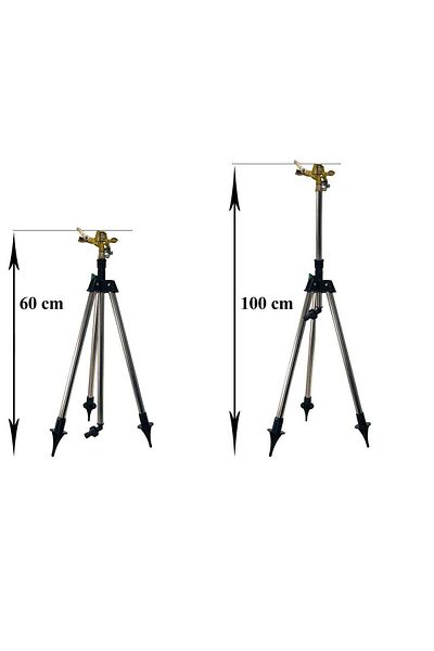 Strend Pro Pulsating sprinkler, galvanized, with telescopic tripod, 550-905 mm