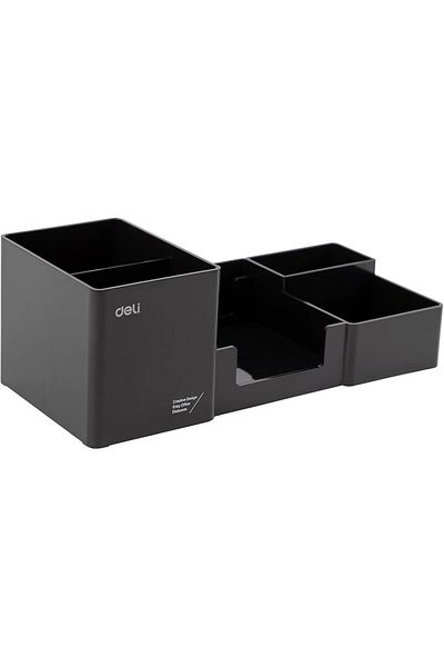 Deli Desk Organizer, Office Organizer with Pencil Holders, Sticky Note Tray, Paperclip Storage, Desk