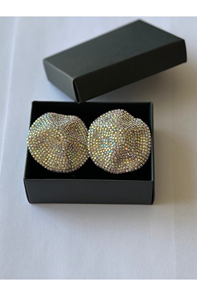 Amor Center Zircon Stone Large Size Stylish Evening Dress Wedding Party Earri...