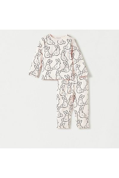 Juniors All-Over Animal Print T-shirt with Pyjamas - Set of 4