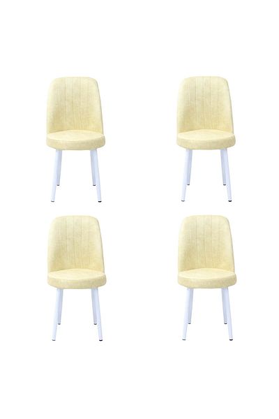 ARTA DOOR Set of 4 Cronos Chairs White Leg