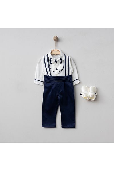 Mert Baby Luxury Salopet Bow Tie Suit and Booties Set