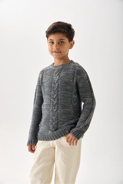 Nisrakids Boy's Knitwear Sweater – Crew Neck and Long Sleeve Casual Model