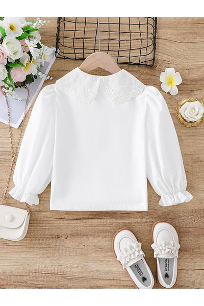 Take Two By Styli Solid Peter Pan Collar Buttoned Shirt