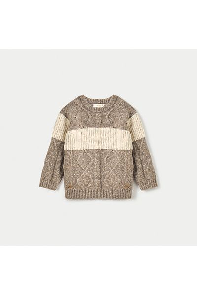 ELIGO Textured Pullover with Long Sleeves
