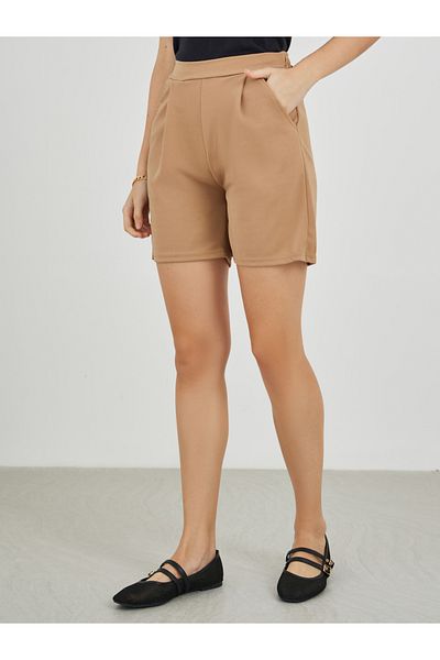Styli Solid Wide Leg Shorts