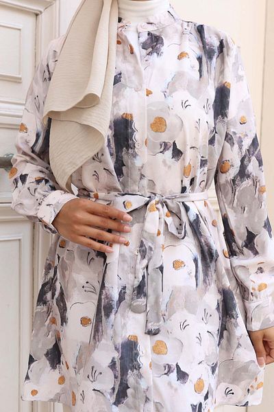 benguen Πουκάμισο Hijab με σχέδιο Mink 702