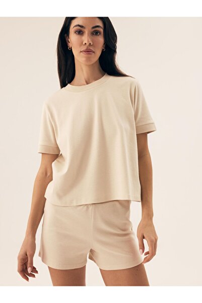 ESOTIQ Set pijama de vară pentru femei, format din două piese, tricou și pant...