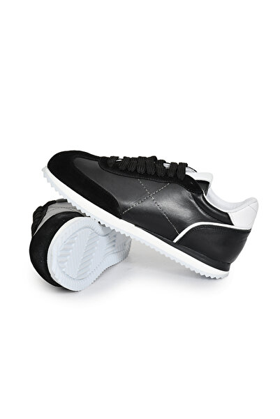 Tuna Genuine Leather Black Men's Sneaker - Eva Sole 0804