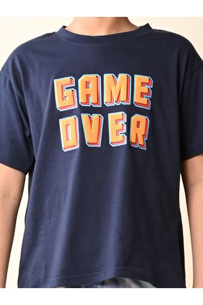 LilPicks By Styli Game Over Print T-Shirt and Tie-Dye Shorts Set