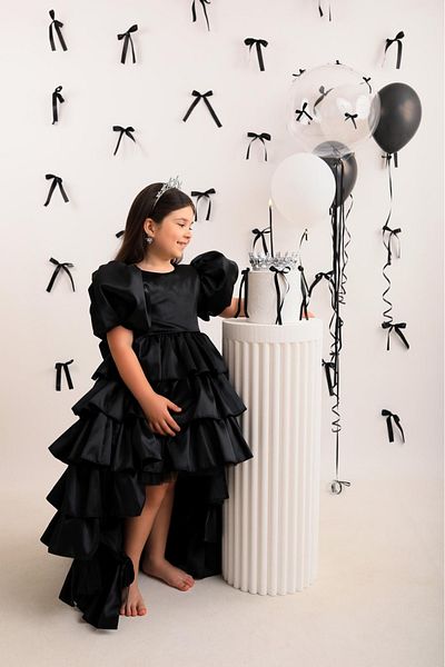 Asel Kids Girl's Black Birthday Party Dress