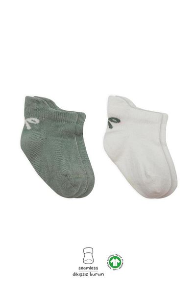 NEZADE STORE جوارب قطنية ممشطة من Bistyle مكونة من قطعتين BS20106 Nil Ecru