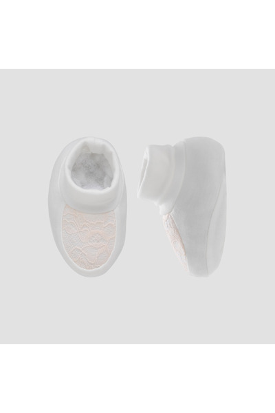 giggles Lace Detail Slip-On Booties