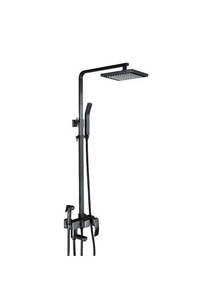 Trendy's Coloana de dus, TRENDY S, patru functii plus functie bideu, negru, antichizat