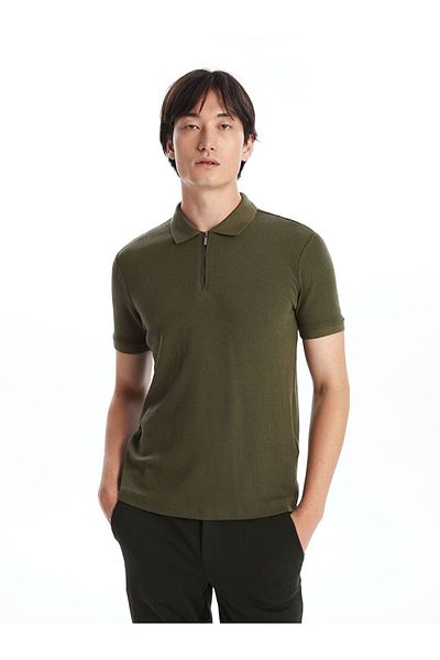 LC Waikiki SOUTHBLUE Polo Collar Short Sleeve Men's T-shirt