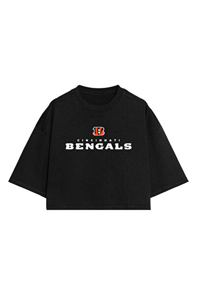 BA Sportswear تي شيرت سينسيناتي بنجلز لكرة القدم باللون الأسود مقاس كبير