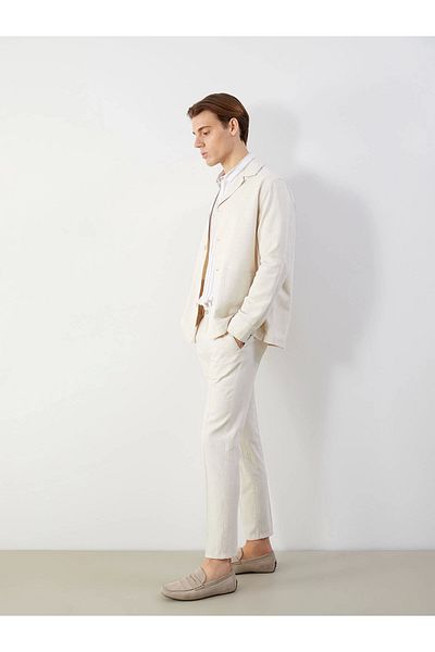 LC Waikiki Ανδρικό παντελόνι SOUTHBLUE Beige Standard Fit Λινό Μικτό