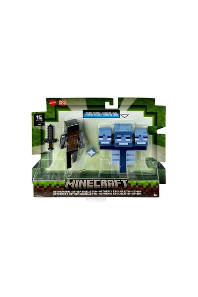 mattel Minecraft Wither & Wither Skeleton Action Figure 2-Pack GTT53