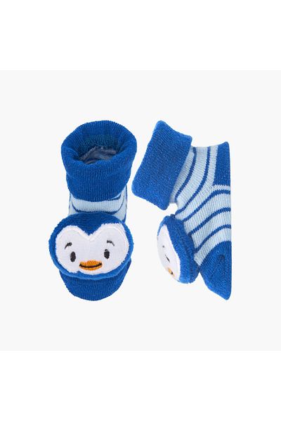 Juniors Applique Detail Slip-On Booties