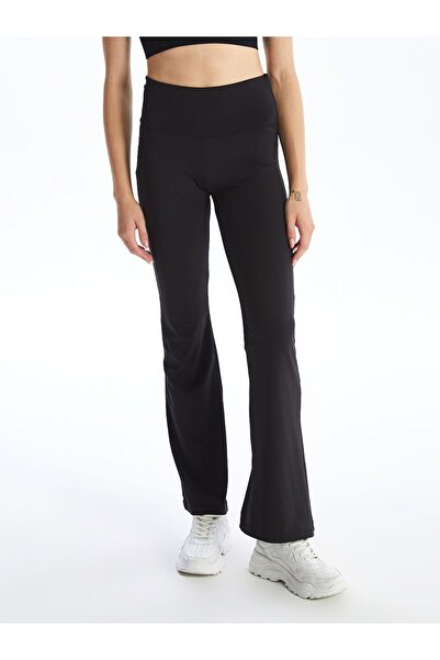 LC Waikiki Siyah Beli Lastikli İspanyol Paça Kadın Tayt Pantolon