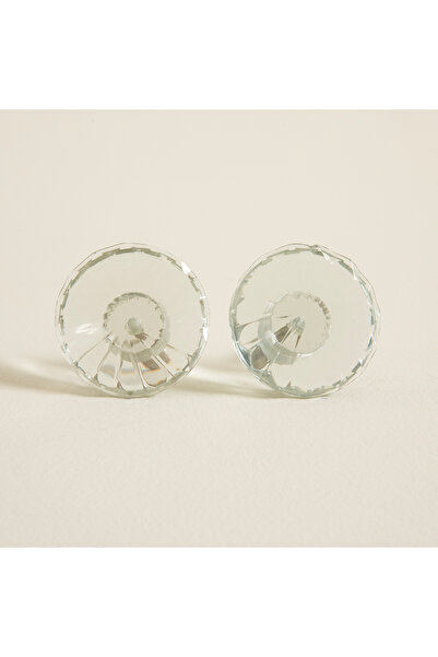 Chakra Glamy Glass Dia 2 Li Çekmece Kulbu Transparan