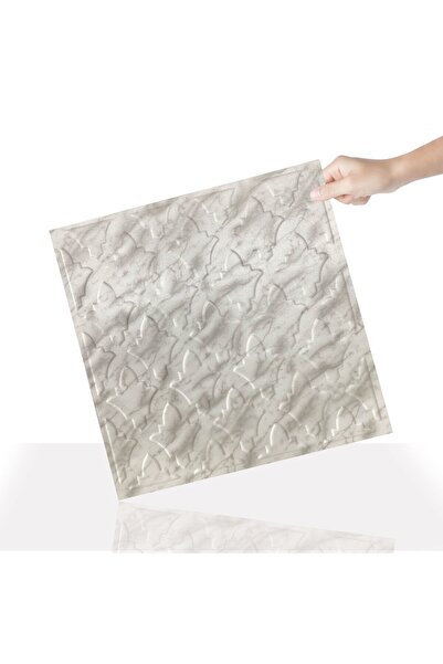 TİNK 3 Boyutlu Duvar Paneli Kabartmalı Salon Desen Pvc 41x41 cm/ 6 Adet /1 m² Mermer